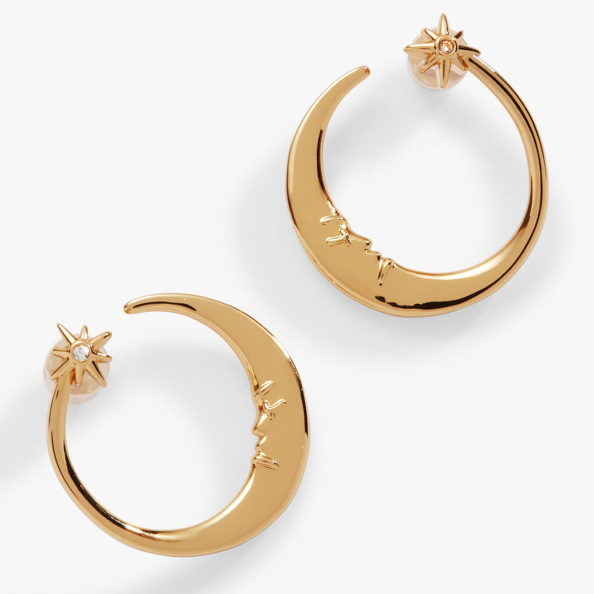 Alex and Ani Crecent Moon Hoop Earrings