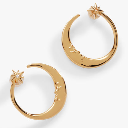 Alex and Ani Crecent Moon Hoop Earrings