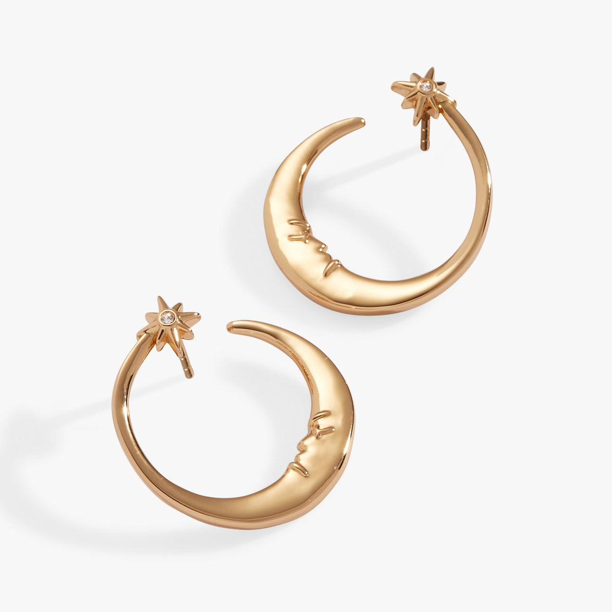 Alex and Ani Crecent Moon Hoop Earrings
