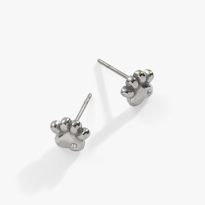 Alex and Ani Paw Print Mini Stud Earrings