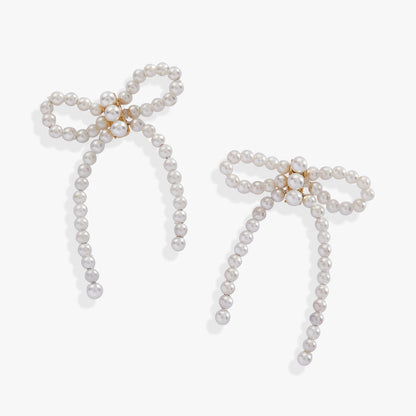 Alex and Ani Mother of Pearl Bow Earrings