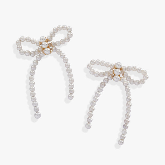 Alex and Ani Mother of Pearl Bow Earrings