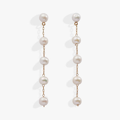 Alex and Ani Freshwater Pearl Drop Earrings