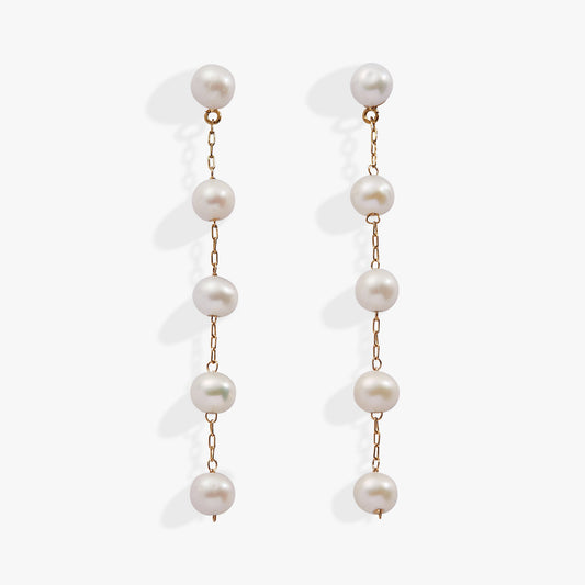 Alex and Ani Freshwater Pearl Drop Earrings
