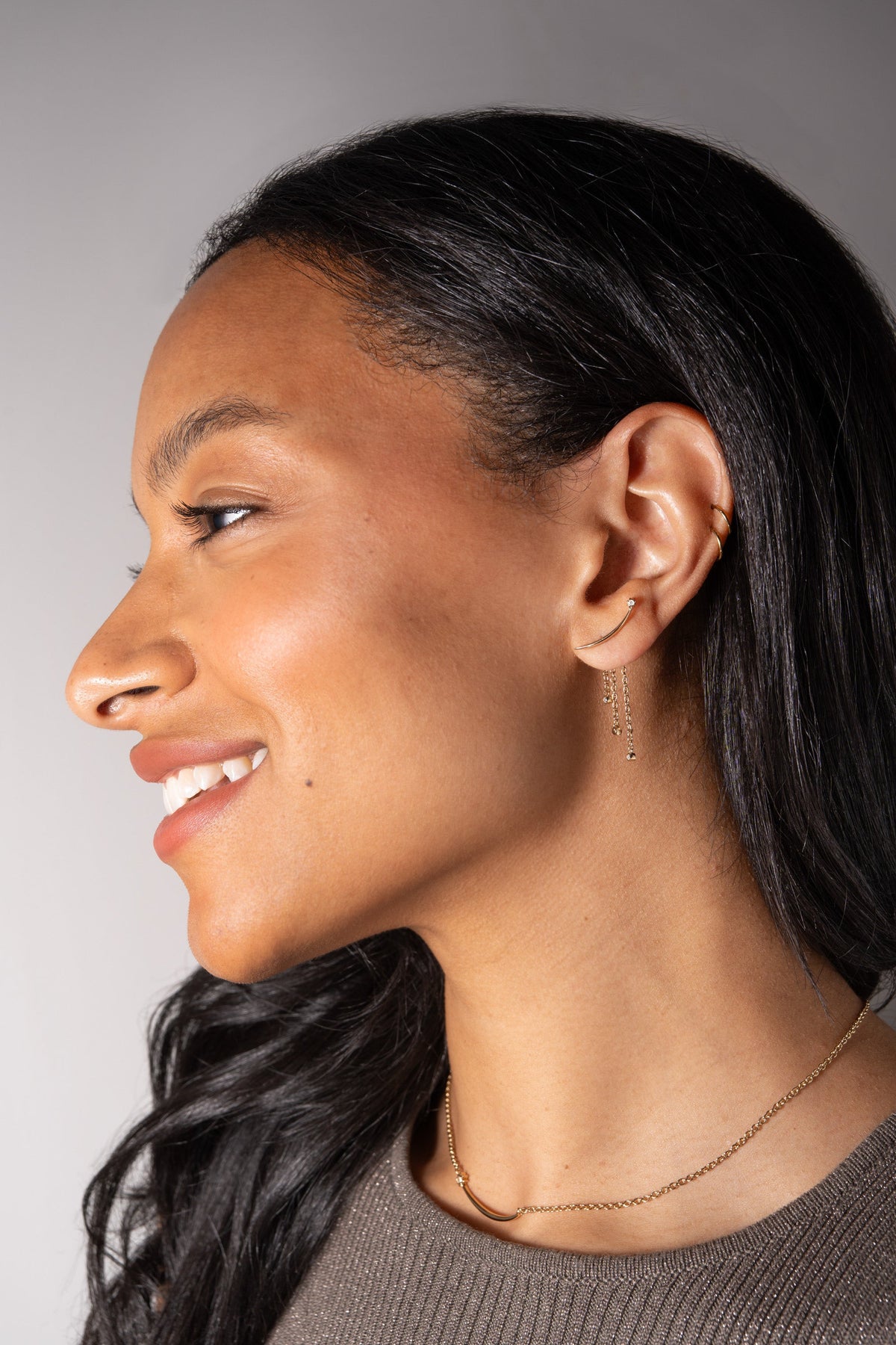 Alex and Ani Celestial Shooting Star Ear Jacket Earring