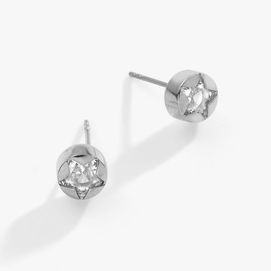 Alex and Ani Crystal Star Mini Stud Earrings