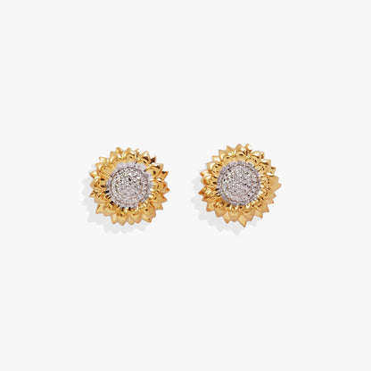 Alex and Ani Sunflower Mini Stud Earrings