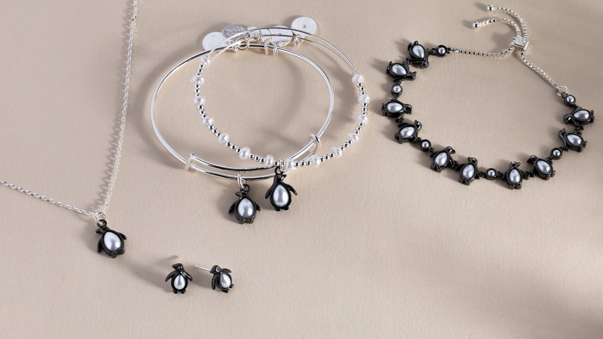 Alex and Ani Penguin Stud Earrings