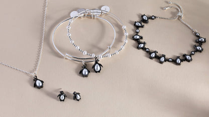 Alex and Ani Penguin Stud Earrings