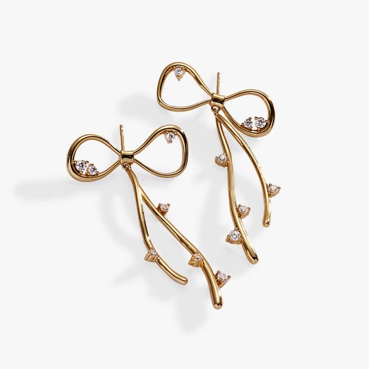 Alex and Ani Coquette Bow Earrings