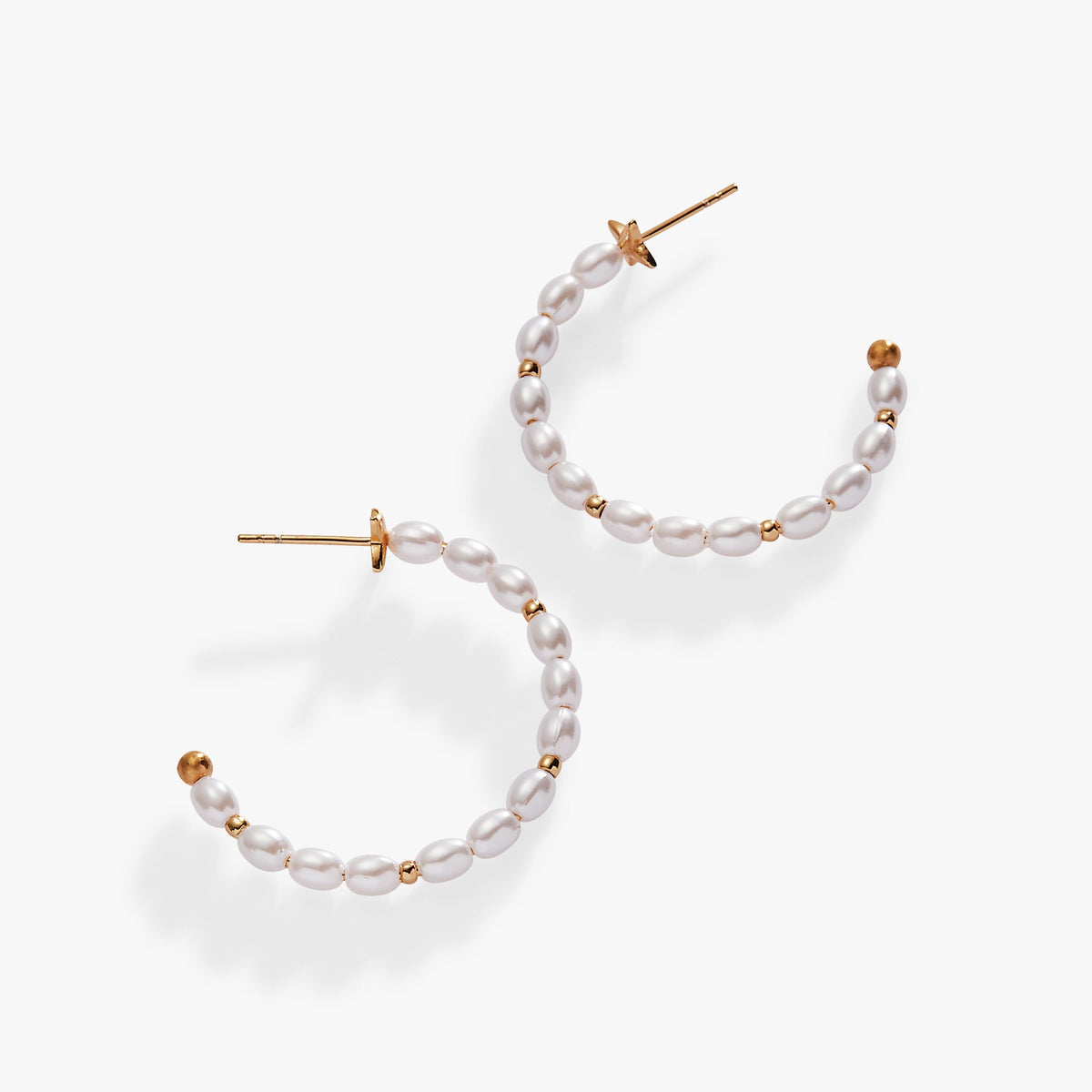Alex and Ani Rice Pearl Hoop Earring
