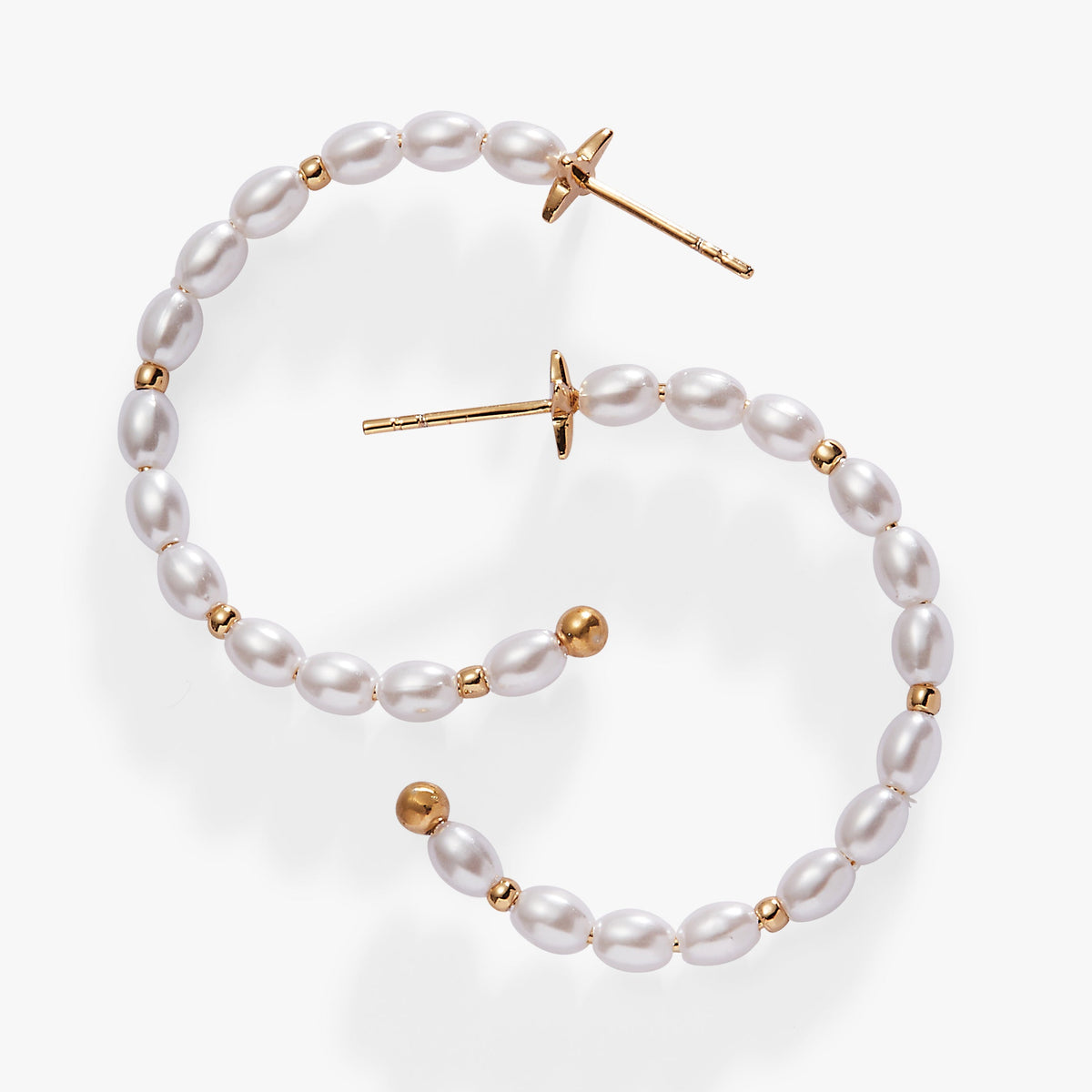 Alex and Ani Rice Pearl Hoop Earring