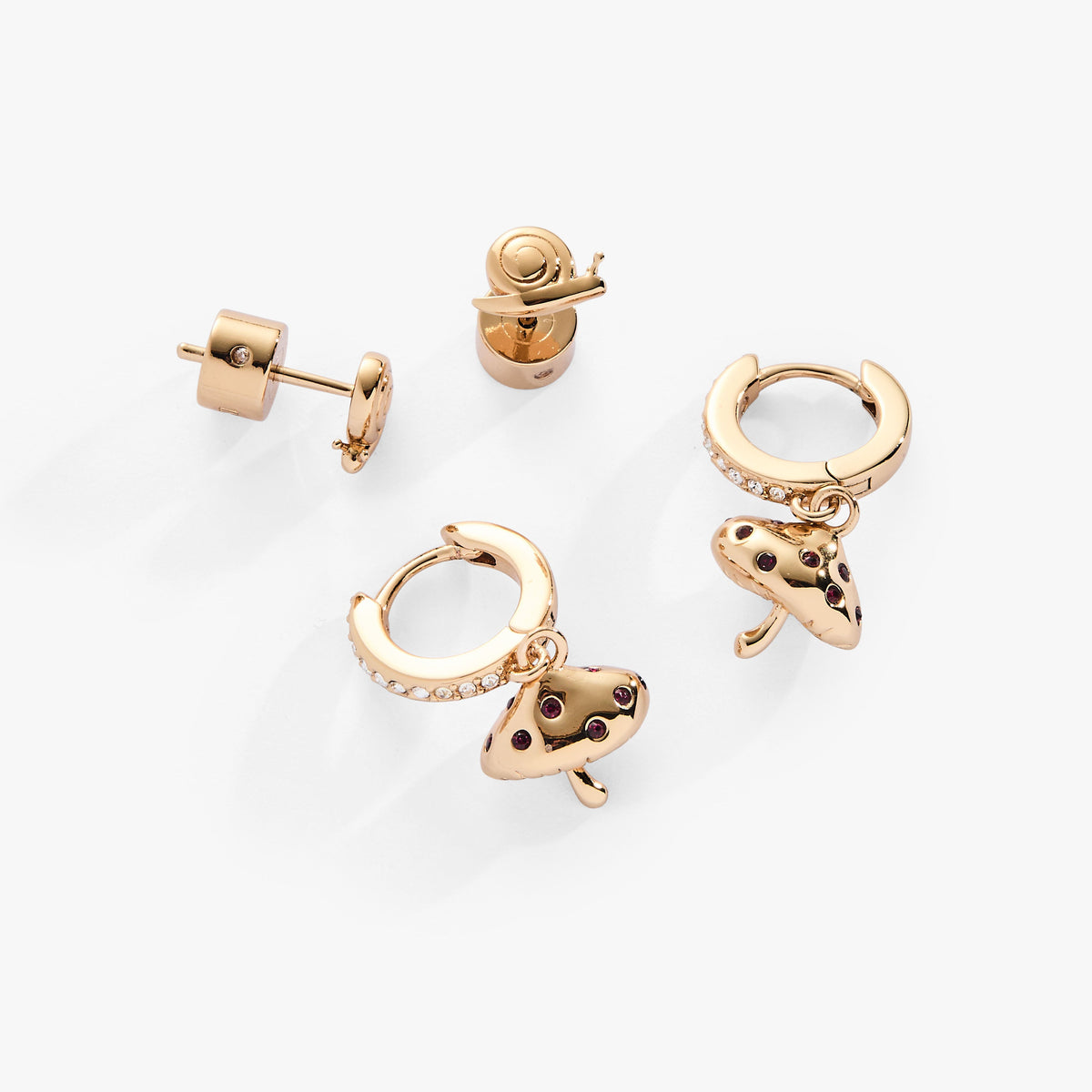 Alex and Ani Mushroom Earring Duo Set