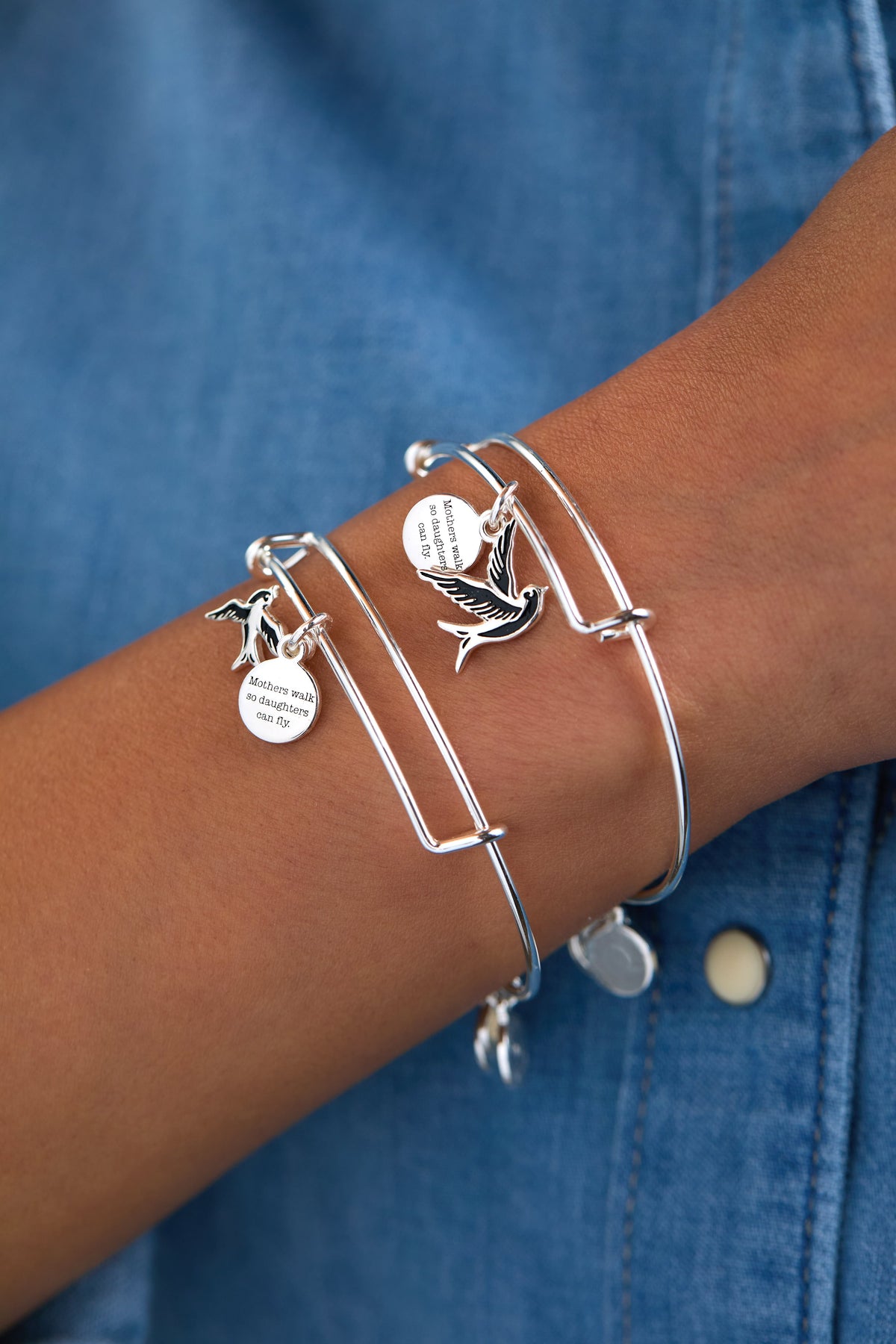 Alex and Ani Mother & Daughter Sparrow Set of 2