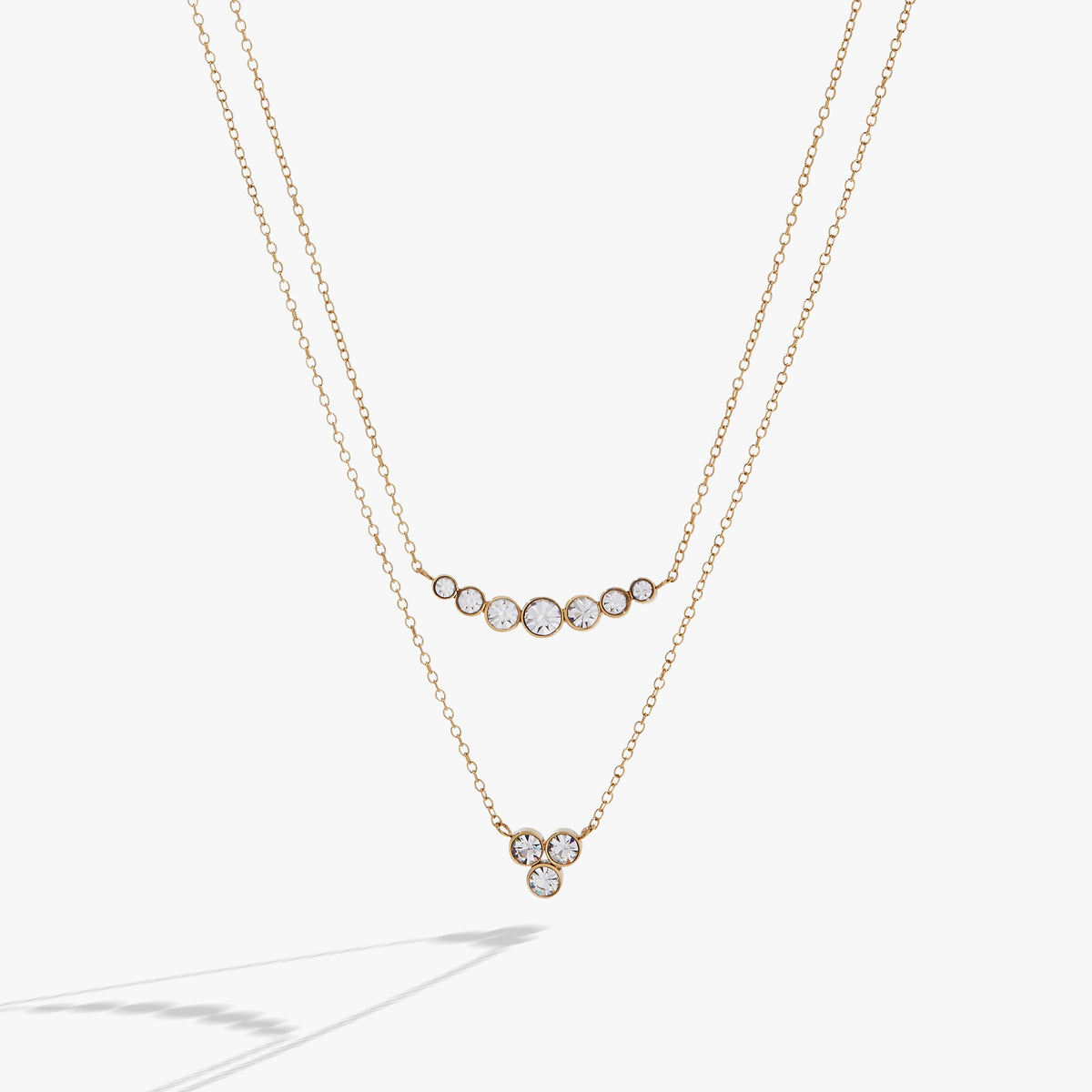 Alex and Ani Double-Layer Crystal Necklace