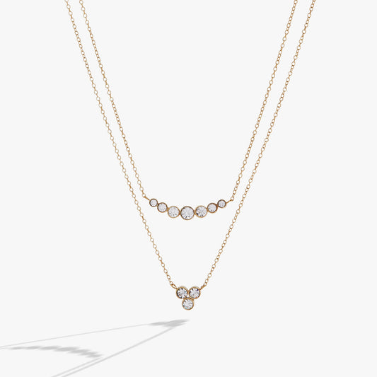 Alex and Ani Double-Layer Crystal Necklace
