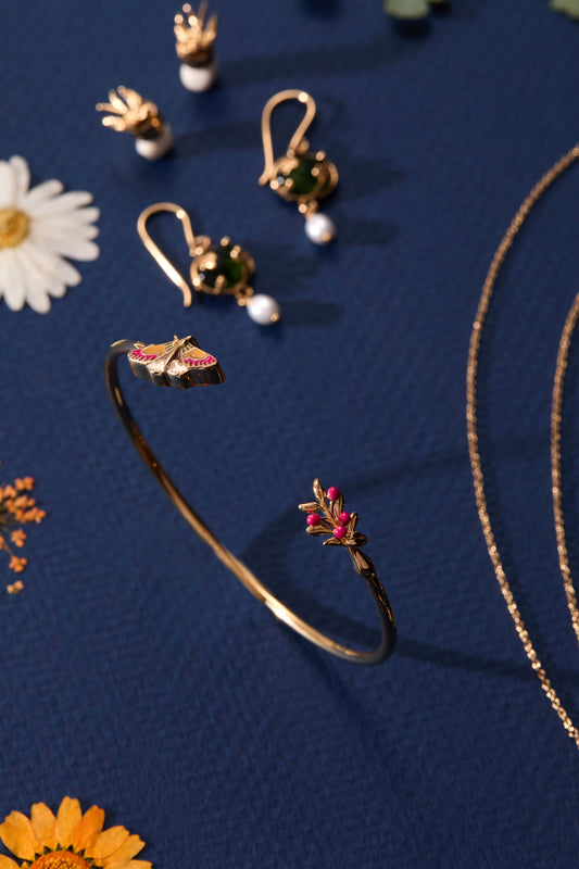 Alex and Ani Woodland Moth Flex Cuff