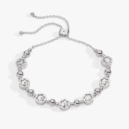 Alex and Ani Snowflake Crystal Beaded Bolo Bracelet