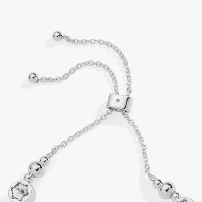 Alex and Ani Snowflake Crystal Beaded Bolo Bracelet