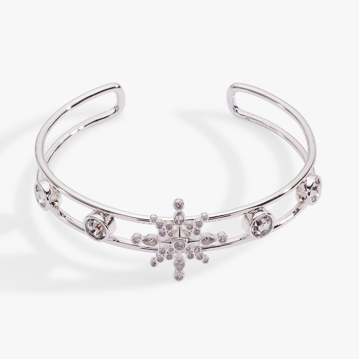 Alex and Ani Crystal Snowflake Cuff Bracelet