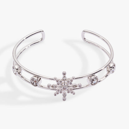 Alex and Ani Crystal Snowflake Cuff Bracelet
