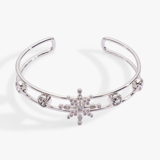 Alex and Ani Crystal Snowflake Cuff Bracelet