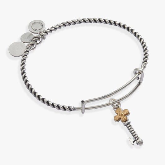 Alex and Ani Antique Key Charm Bangle