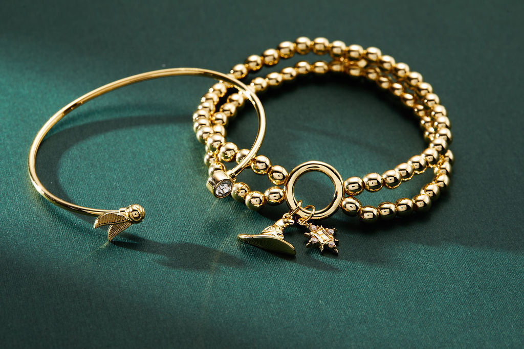 Alex and Ani Harry Potter™ Golden Snitch + Crystal Flex Cuff