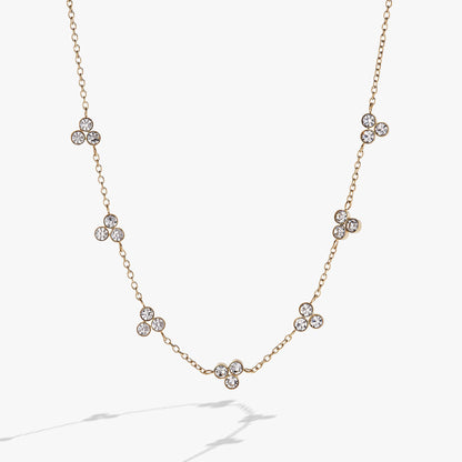 Alex and Ani Triple Stone Stationed Necklace