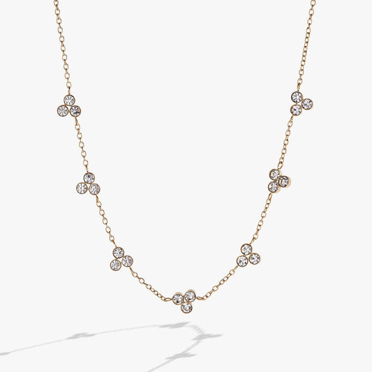 Alex and Ani Triple Stone Stationed Necklace