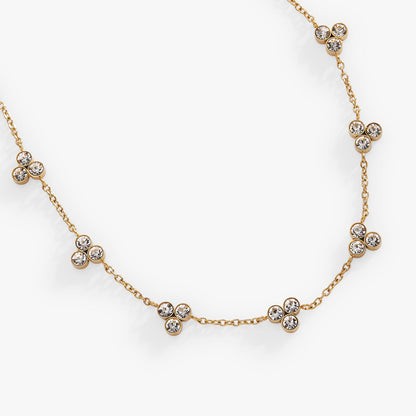 Alex and Ani Triple Stone Stationed Necklace