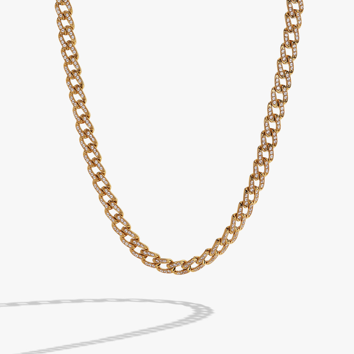 Alex and Ani Crystal Pave Curb Chain Necklace