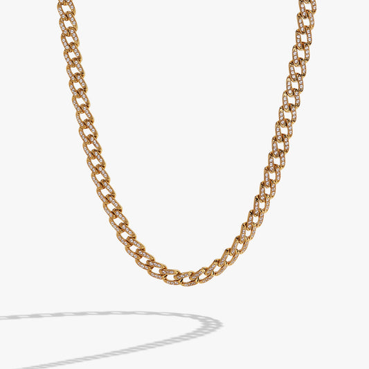 Alex and Ani Crystal Pave Curb Chain Necklace