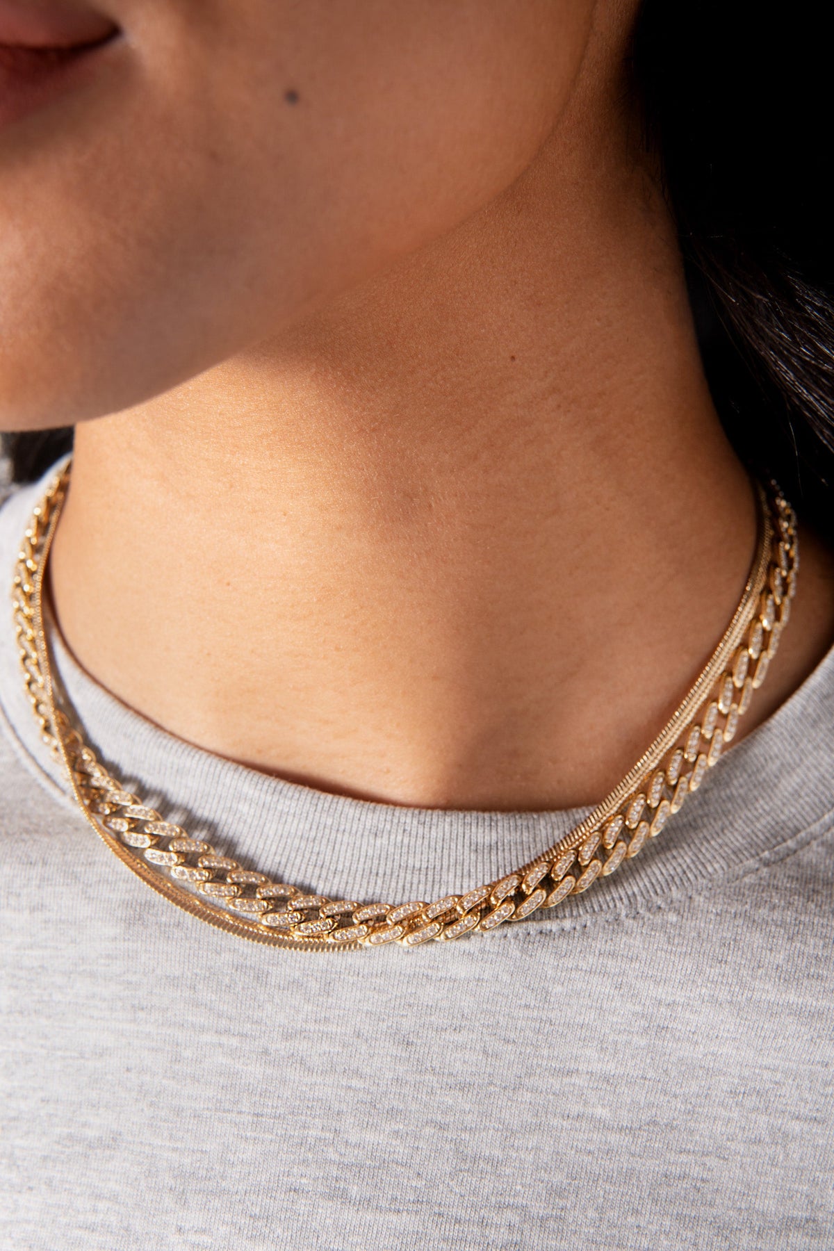 Alex and Ani Crystal Pave Curb Chain Necklace