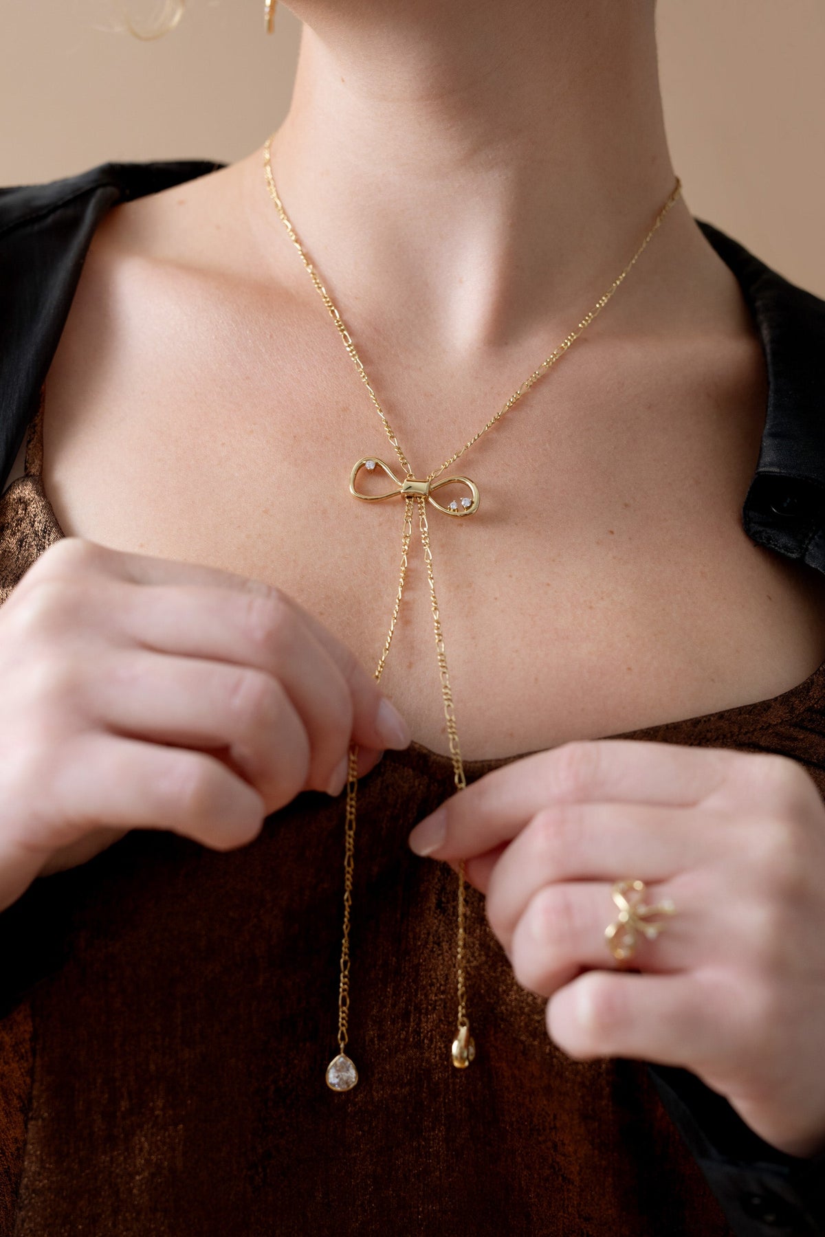 Alex and Ani Coquette Bow Necklace
