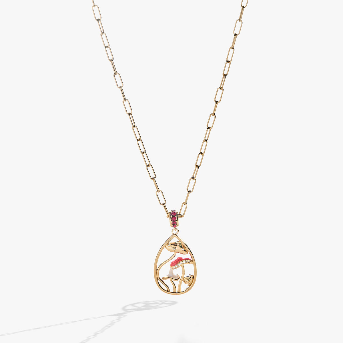 Alex and Ani Mushroom Pendant Necklace