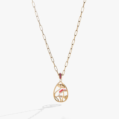 Alex and Ani Mushroom Pendant Necklace