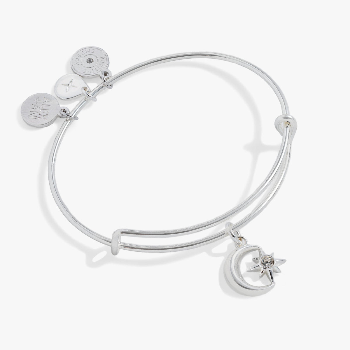 Alex and Ani Star and Moon Charm Bangle