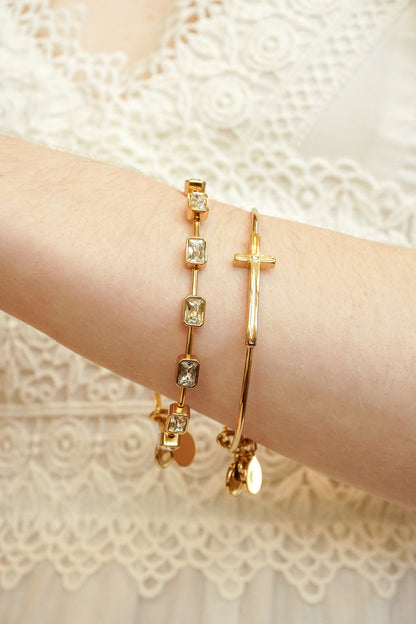 Alex and Ani Cross In-Line Bangle