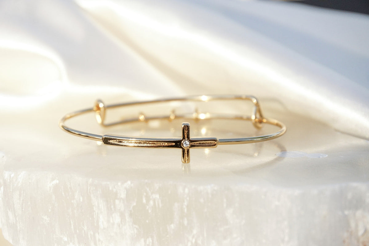 Alex and Ani Cross In-Line Bangle
