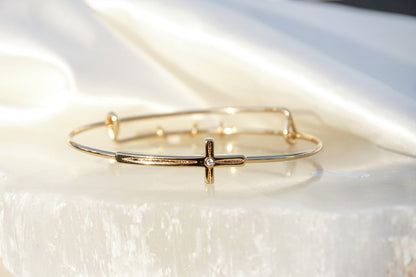 Alex and Ani Cross In-Line Bangle