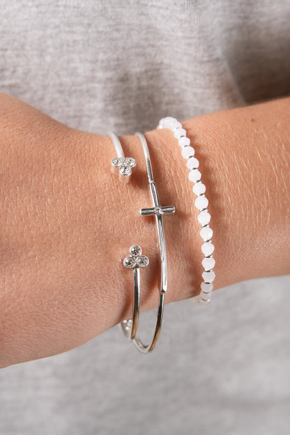 Alex and Ani Cross In-Line Bangle