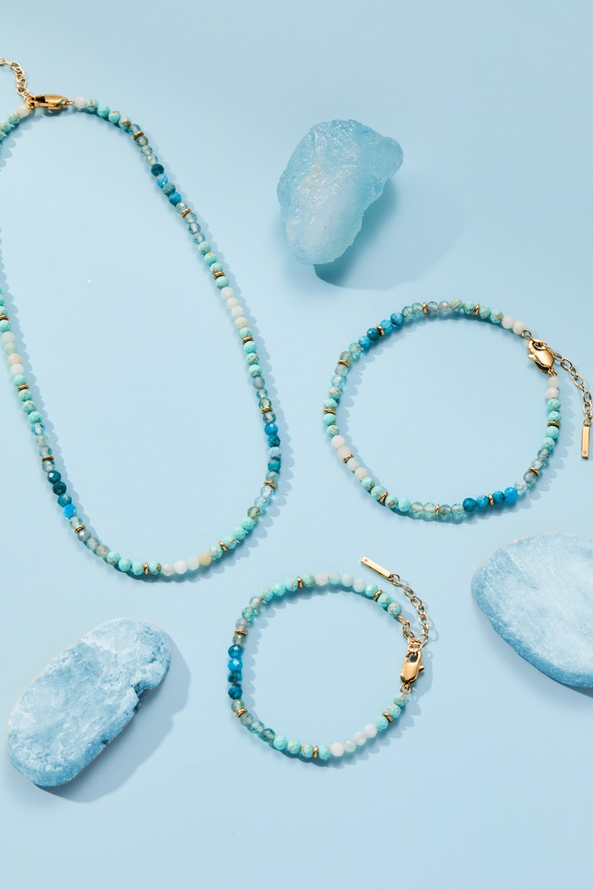 Alex and Ani Turquoise Ombre Semi-Precious Beaded Bracelet