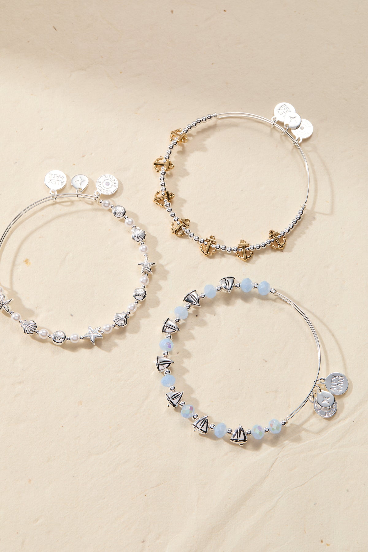 Alex and Ani Sailboat Beaded Bangle