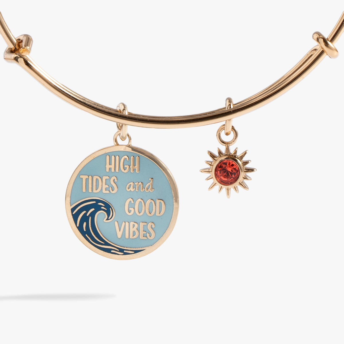 Alex and Ani High Tides Good Vibes Charm Bangle