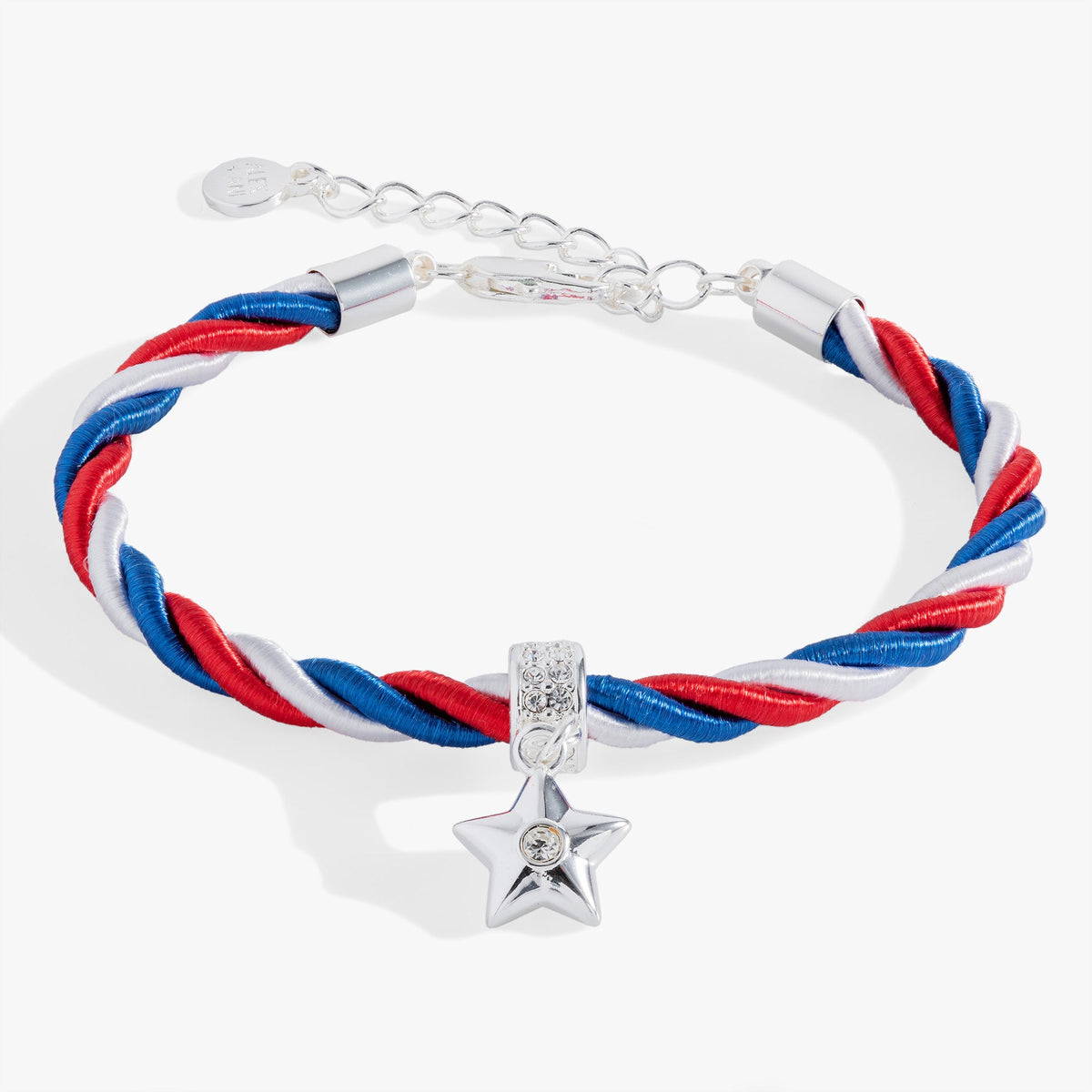 Alex and Ani Red, White and Blue Star Cord Bracelet