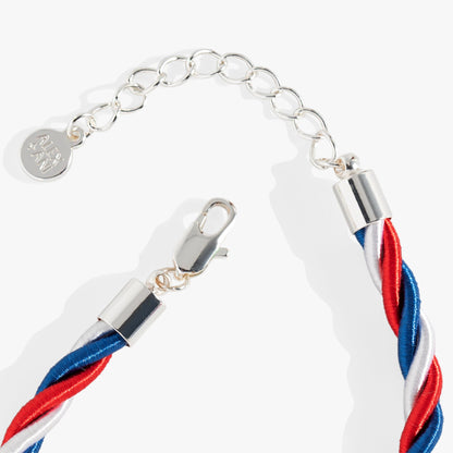 Alex and Ani Red, White and Blue Star Cord Bracelet