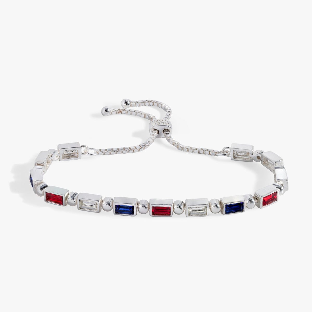 Alex and Ani Red, White and Blue Baguette Bolo| Alex and Ani