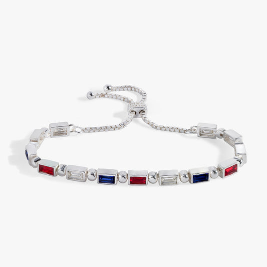 Alex and Ani Red, White and Blue Baguette Bolo| Alex and Ani