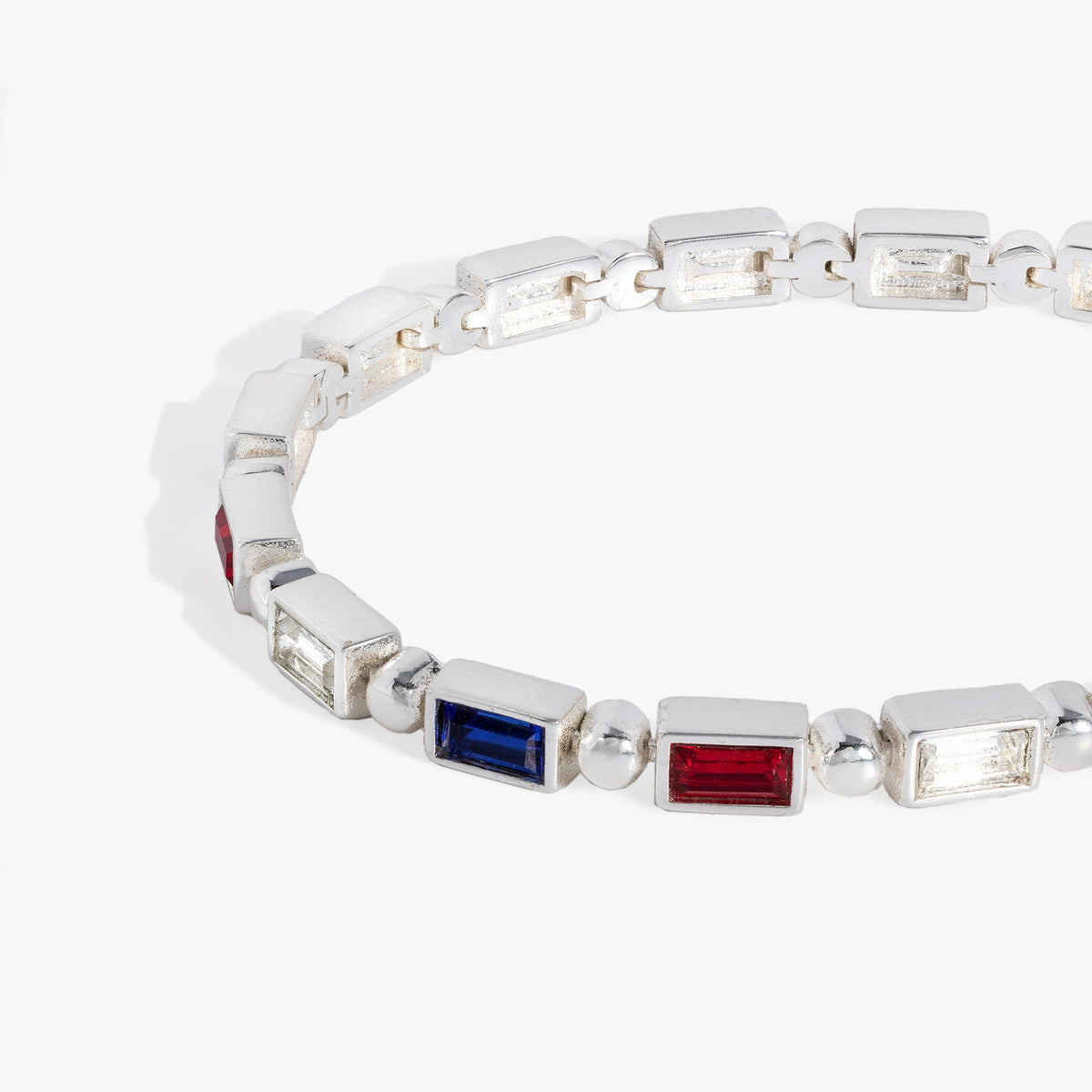 Alex and Ani Red, White and Blue Baguette Bolo| Alex and Ani
